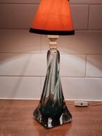 lampe verte émeraude translucide cristal Val Saint Lambert, Antiquités & Art, Enlèvement ou Envoi