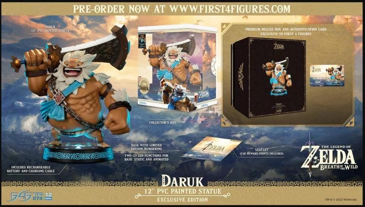 F4F Daruk Exclusive Version PVC Zelda BOTW Nintendo, Collections, Statues & Figurines, Neuf, Fantasy, Enlèvement