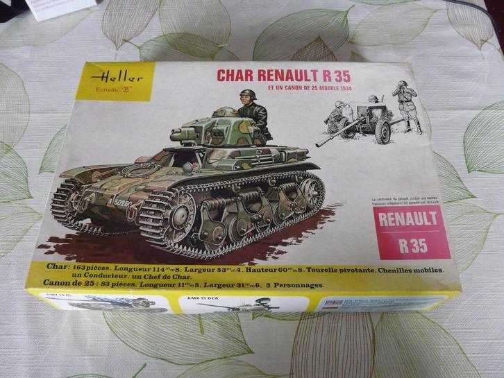 RENAULT R35 HELLER 1/35, Hobby en Vrije tijd, Modelbouw | Overige, Nieuw, 1:32 tot 1:50, Verzenden