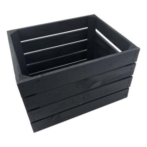 Fruitkist zwart (per stuk - 1 tot 50 stuks), Huis en Inrichting, Woonaccessoires | Kisten, Zo goed als nieuw, Minder dan 50 cm