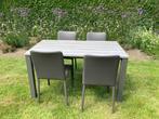 Tafel met stoelen, Huis en Inrichting, Tafels | Eettafels, Ophalen, Gebruikt, 100 tot 150 cm, 50 tot 100 cm