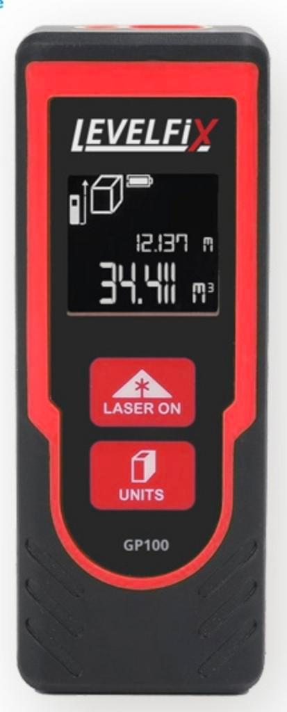 LevelFix GP100 lasermeter (40 meter), Doe-het-zelf en Bouw, Meetapparatuur, Nieuw, Afstand, Ophalen of Verzenden