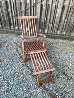 Houten Lounge Stoel + Kussen, Tuin en Terras, Ophalen, Hout