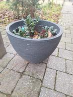 4 identieke bloempotten, Tuin en Terras, Kunststof, Balkon, Rond, Zo goed als nieuw