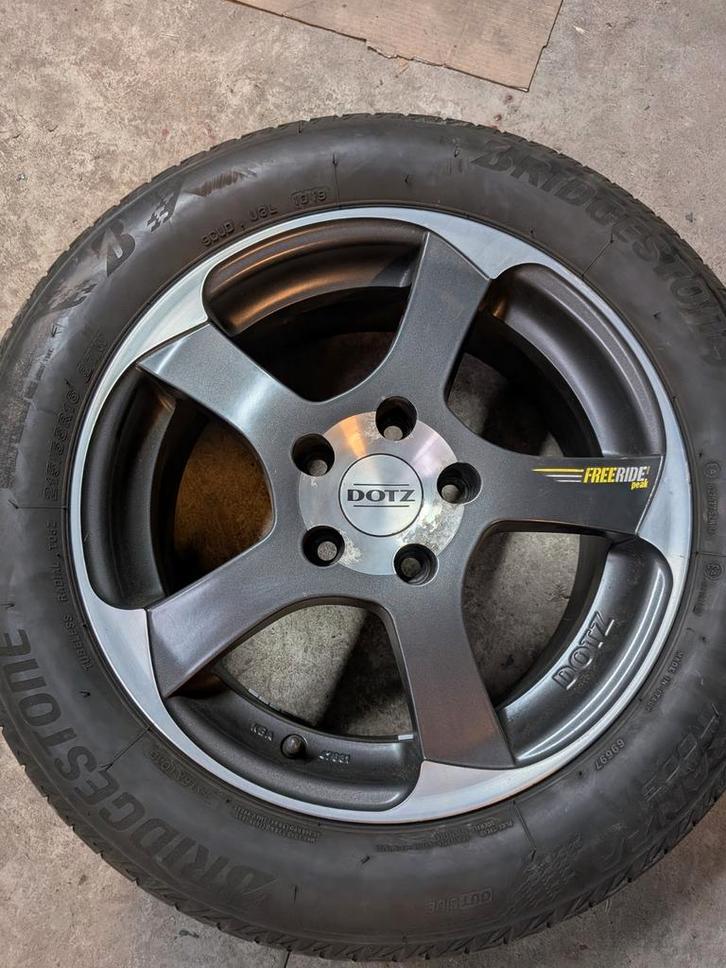 4 jantes Dotz 5x112 pneus 215/55r16, Auto diversen, Autosport-onderdelen, Gebruikt, Ophalen of Verzenden