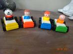 Fisher price,set 4 autootjes-popjes*VINTAGE*, Enlèvement ou Envoi