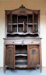 ANTIEKE 2 delige  KAST Antieke Luikse deuxcorps vitrine kast, Ophalen