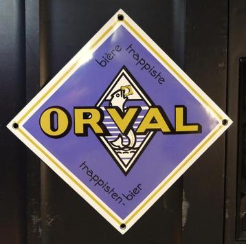 GEËMAILLEERD BORD TRAPPISTENBIER ORVAL IDEAL DECO  beschikbaar voor biedingen