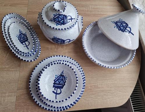 Service traditionnel et artisanal tunisien., Antiek en Kunst, Antiek | Keramiek en Aardewerk, Ophalen of Verzenden