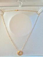 Gouden ketting 18 karaat met mooi detail, Handtassen en Accessoires, Kettingen, Ophalen of Verzenden, Goud, Goud