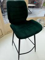 4 x barkruk velvet green, 4 krukken, Ophalen, Zo goed als nieuw, Met voetsteun