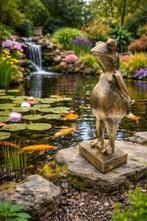Beeld kikker, tuin, zen, zwembad, vijver yoga 80cm, Ophalen, Nieuw, Kunststof, Dierenbeeld