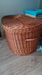 Grote vintage rieten mand, Ophalen, Zo goed als nieuw, Mand