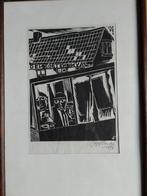 Jozef Cantré  1890 - 1957   Houtsnede Zoete Inval, Antiek en Kunst, Verzenden