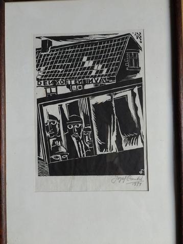 Jozef Cantré  1890 - 1957   Houtsnede Zoete Inval beschikbaar voor biedingen