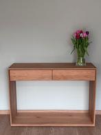 Ethnicraft Console (wandtafel/muurtafel) met 2 lades 120cm, Ophalen, 100 tot 150 cm, Eikenhout, Nieuw