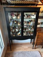 Vitrine kast zwart, Ophalen, 100 tot 150 cm, 50 tot 100 cm, 25 tot 50 cm