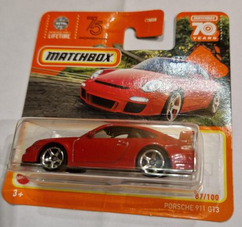 Boîte d'allumettes Porsche 911 GT3, Hobby & Loisirs créatifs, Voitures miniatures | 1:87, Neuf, Voiture, Matchbox, Enlèvement ou Envoi