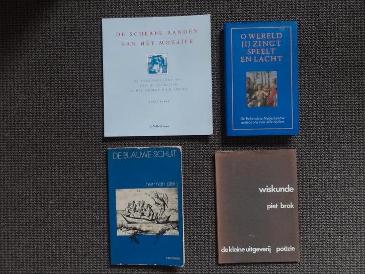 4 boeken,gedichten; Wiskunde Piet Brak, de blauwe schuit, Boeken, Gedichten en Poëzie, Gelezen, Verzenden