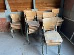 stoelen  school  vintage, Huis en Inrichting, Stoelen, Ophalen, Gebruikt, Bruin, Vijf, Zes of meer stoelen