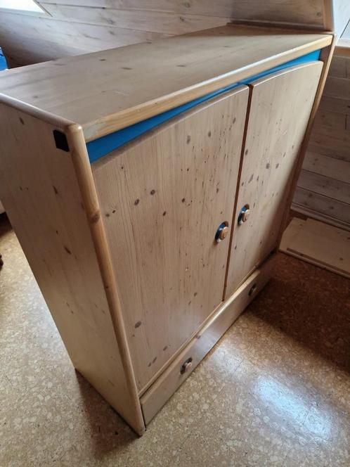 massief grenen lage kast, Huis en Inrichting, Kasten | Buffetkasten, Gebruikt, 100 tot 150 cm, 50 tot 100 cm, 25 tot 50 cm, Met lade(s)