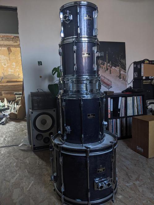 Vintage Pearl export shellset (22"/16"/14"/13"/12"), Muziek en Instrumenten, Drumstellen en Slagwerk, Gebruikt, Pearl, Ophalen