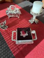 4 stuks royal silver plated wo kaarsenhouder/ Confituurpot, Ophalen of Verzenden