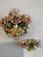 Panier floral+ Bougeoir  Capodimonte, Enlèvement, Comme neuf
