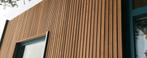 Gevel Planken hard hout - padouk + fassade zwarte doek, Ophalen