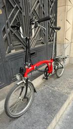 Brompton rouge 6 vitesses M6RN vitesses rack arrière, Vitesses, Brompton, Comme neuf, Enlèvement
