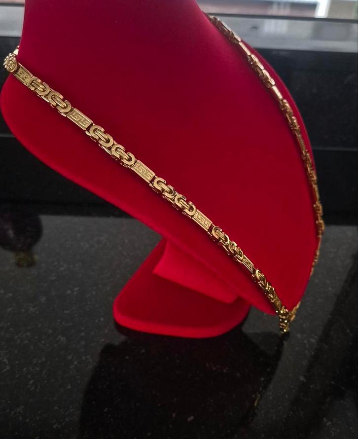 Verguld gouden gold plated ketting versace ketting Nieuw, Handtassen en Accessoires, Kettingen, Goud, Goud, Ophalen of Verzenden