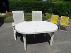 witte tafel zonder stoelen, Tuin en Terras, Ophalen, Gebruikt, Overige materialen
