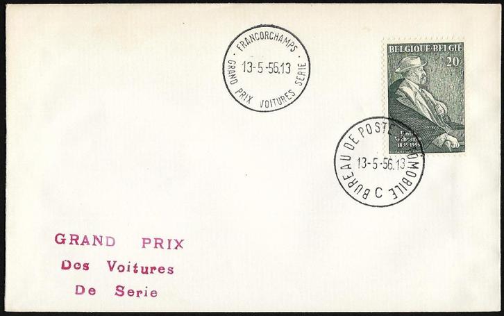 1956 - BELGIQUE - Grand Prix Voitures de Série + FRANCORCHAM, Timbres & Monnaies, Timbres | Europe | Belgique, Non oblitéré, Timbre-poste