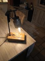 Lampe  industriel, Maison & Meubles, Enlèvement, Comme neuf, Bois, Moins de 100 cm