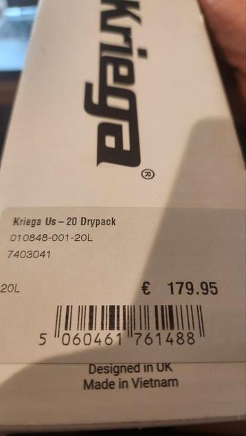Kriega motortas 20liter beschikbaar voor biedingen
