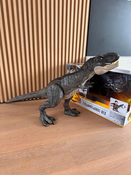 Jurassic World T-Rex (MATTEL) - 101cm!, Kinderen en Baby's, Speelgoed | Actiefiguren, Zo goed als nieuw, Ophalen