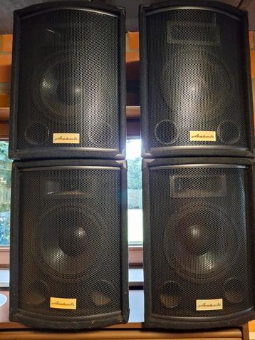 4 Aztek speakers type vegas 10 van 150 watt + 4 beugels, Enlèvement, Utilisé