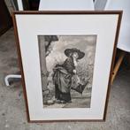 Schilderij dame met paraplu - zwart/wit, Ophalen