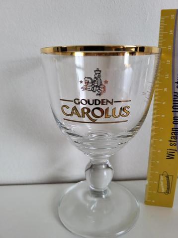 gouden carolus degustatieglas op voet 15 cl met gouden rand beschikbaar voor biedingen