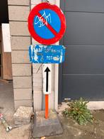 1x verkeersbord E3 met voet, Kinderen en Baby's, Kraamcadeaus en Geboorteborden, Ophalen, Zo goed als nieuw