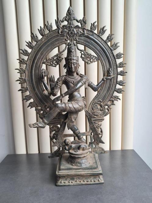 Bronzen beeld van Shiva Nataraja/India/Azië/58 cm, Antiek en Kunst, Kunst | Niet-Westerse kunst, Ophalen of Verzenden