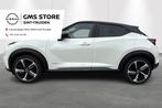 Nissan Juke 1.6 Hybrid 145 N-Design Navigatie,cruise control, Auto's, Stof, Gebruikt, 4 cilinders, Wit