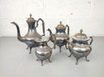 Antiek verzilverd koffie en thee servies, Antiek en Kunst, Ophalen of Verzenden, Zilver