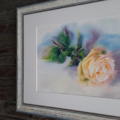 Aquarel - levendig stilleven - hedendaags klassiek, Antiek en Kunst, Kunst | Schilderijen | Klassiek, Ophalen of Verzenden