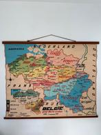 Oude schoolkaart op linnen België geografische streken, Antiek en Kunst, Antiek | Schoolplaten, Ophalen, Aardrijkskunde