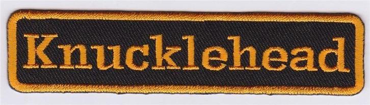 Harley Davidson Knucklehead stoffen opstrijk patch embleem #, Motoren, Accessoires | Overige, Nieuw, Verzenden