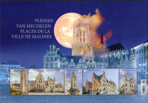 2021 De pleinen van Mechelen OBP Blok 297**, Postzegels en Munten, Postzegels | Europa | België, Postfris, Orginele gom, Overig