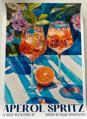 Poster canvas Aperol Spritz 1 - Mancave pool house neuve, Enlèvement ou Envoi, Neuf, Panneau publicitaire