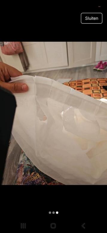 Vitrage gordijn met platte plooi beschikbaar voor biedingen