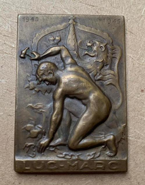 Medaille, Penning, LUC-MARC Verzetsgroep 1940-1945, Zg, Collections, Objets militaires | Général, Armée de terre, Enlèvement ou Envoi
